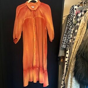 Hayden Vibrant Orange Long Sleeve Dress